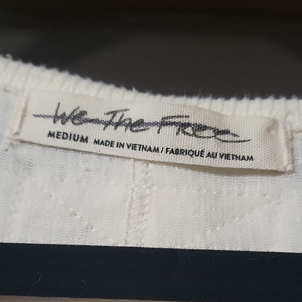 We The Free Ribbed White Top Duster